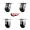Service Caster 4 Inch Glass Filled Nylon Caster Set with Roller Bearings 2 Swivel 2 Rigid SCC SCC-35S420-GFNR-2-R-2 - alternate 6